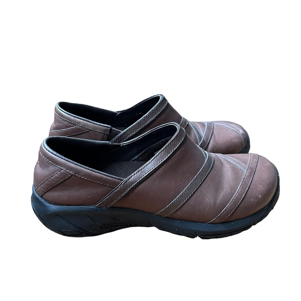 Merrell Shoes Womens Work Encore 2 Moc AC+ Pro Brown Leather Upper Size: 8.5